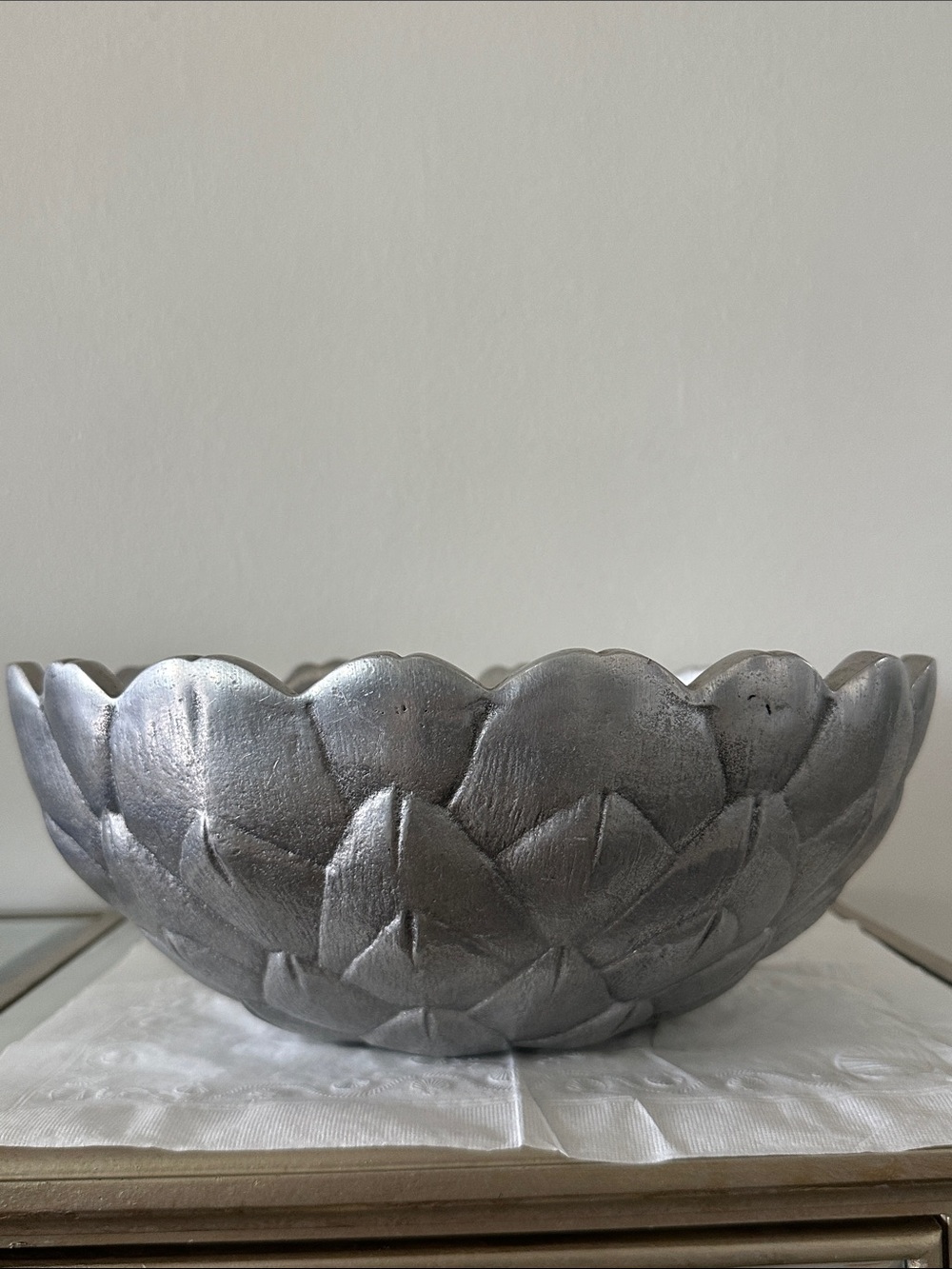 Vintage Wilton Armetale Artichoke Bowl - Bruce Fox
Designs - Made in USA - 12"